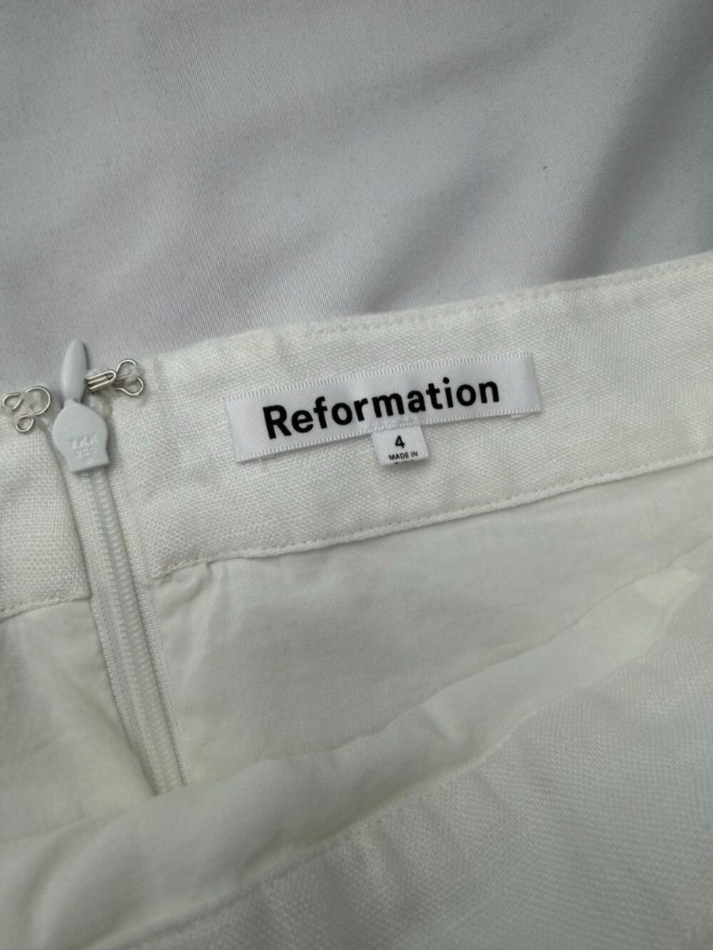 Reformation Yucca Linen Midi Skirt in White Size 4 - Picture 5 of 9